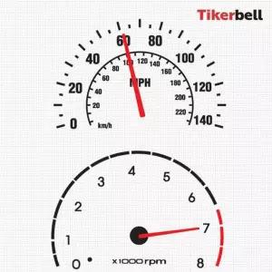 [셀러에이드]티커벨 계기판 대형 데칼스티커 TKL-34