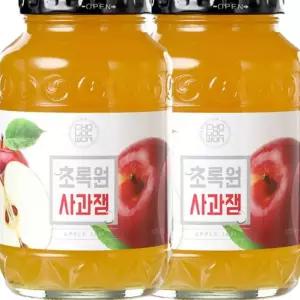 초록원 사과잼 2kg 1kgx2병 사과쨈 잼