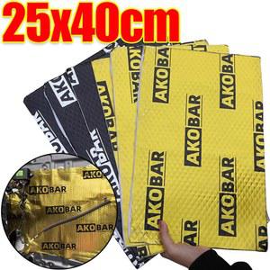 자가 접착식 차량용 방음재 40X25CM 부틸 차단 오디오 소음 시트 매트 고무 감쇠
