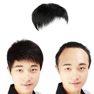 O형 남자가발소형 정수리가발 인모 부분가발 탑커버가발