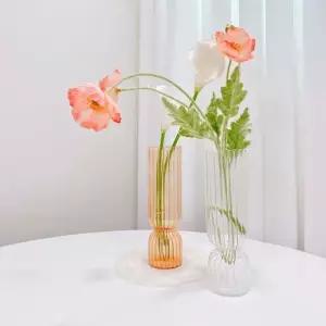 라인 유리 화병 / 꽃병 인테리어소품 화병 꽃병 골드꽃병