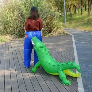 에어슈트 악어 엉덩이 물림 풍선 코스튬의상 코스튬 할로윈 슈트 팽창식 물