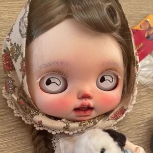 몽테조이 Blythe Eye Piece 만화 눈 애니메이션 표현 웃는 칩 Love Bjd 인형 액세서리
