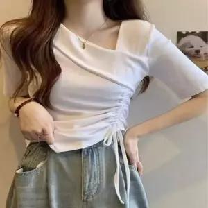 [셀러에이드]언발 셔링 슬림핏 티셔츠
