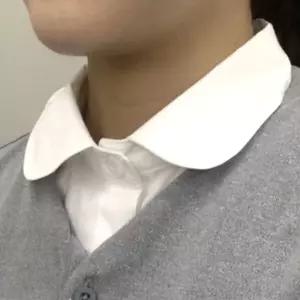 페이크셔츠 머플러 스카프 숄 코튼 목카라 라운드 화이트