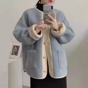 [하프클럽/]컬러 코지 뽀글이 버튼 겨울 가을 봄 여성 점퍼 아우터 바람막이