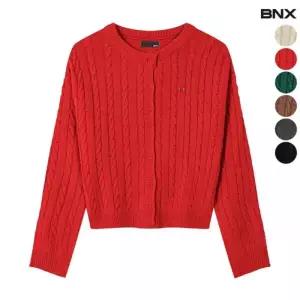 BNX 여성 라운드 꼬임 버튼 가디건 1073754