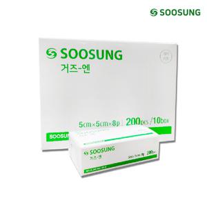 수성 일반 접은 멸균 거즈 약국 5cm x 5cm x 8P 200매 10개