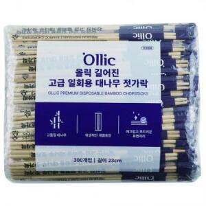 올릭 길어진 고급 일회용 대나무 젓가락 23cm, 300개입, 1개 one option