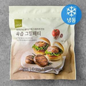 올가 한우와 국산 돼지고기로 두툼하게 만든 육즙 그릴패티 (냉동) 400g, 1개