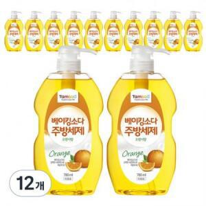 탐사 베이킹소다 주방세제 오렌지향 780ml, 12개 one option