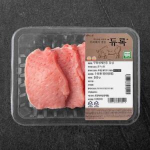 파머스팩 듀록 한돈 무항생제 인증 등심 돈까스용 (냉장) 500g × 1개