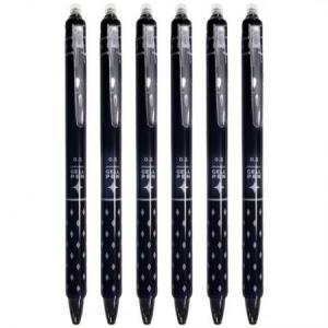 탐사 지워지는 볼펜 0.5mm 6p, 블랙, 6개 one option