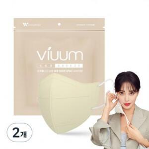 viuum 에코 브리즈 새부리형 마스크 대형 KF94, 25매입, 베이지, 2개 one option