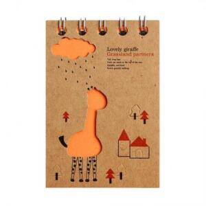 Tree 기린 일러스트 미니 수첩 70매, 랜덤발송, 1개 one option