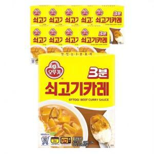 오뚜기3분 쇠고기카레, 200g, 10개 one option