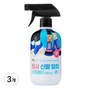탐사 신발 스프레이형 탈취제 베이비파우더향, 500ml, 3개 one option