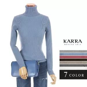 KARRA 솔리드텐셔닝폴딩터틀넥니트_A3F0321