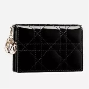 MUST IT_디올 LADY DIOR 플랩 카드지갑 블랙 S0011OVRB