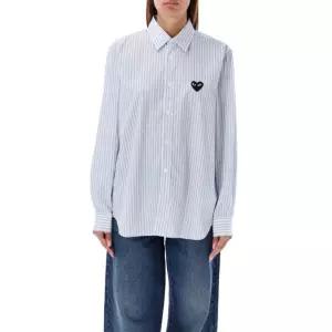 [롯데백화점]꼼데가르송 블랙하트 와펜 스트라이프 셔츠 AX B020 051 1