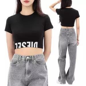 [디젤]국내배송 26SS 디젤 UFTEE 스포츠 크롭 반팔 티셔츠 A14593 0HMAU 9XX
