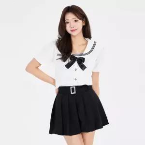 아이보리 와플 세줄라인 세라복 세트  학생복