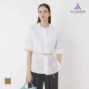 [비비올리비아] 하프 슬리브 셔츠_VVCNS3M4271