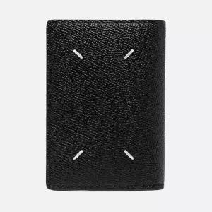 메종마르지엘라 MUST IT_26SS 메종 마르지엘라 스티치 바이폴드 카드지갑 블랙 S55UI0203 P4745 T8013