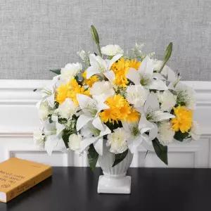 아트박스/플라워트리 대형 백합 조화 화분 포에버 set 50cm 인테리어 꽃