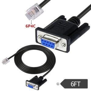 APC AP7800 RS232 940-0144A 1.8M용 6FT DB9 - RJ11 6P4C 직렬 콘솔 케이블