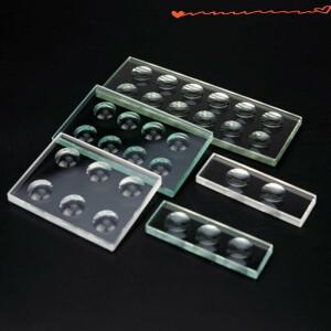 1PC 5mm 두께 원형 오목 캐비티 광학 유리 현미경 슬라이드