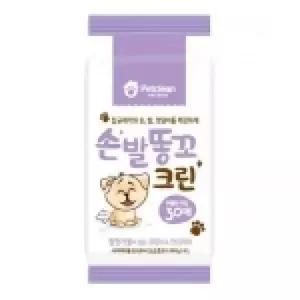 강아지물티슈 위생용품 펫크린 손.발.똥꼬크린 30매