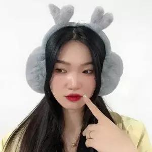 방한 하트 귀마개 퍼 털 니트귀도리 보온 겨울 방한 왕
