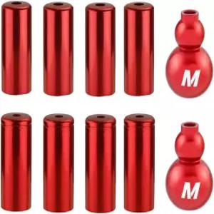 LHMYTREE 10PCS 케이블 캡 4MM 자전거 브레이크 엔드 / 딜라유르 시프터 와이어 및 큐커빗 - 알루미늄 소재