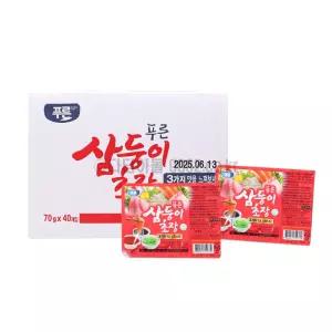 푸른식품 삼둥이초장 70g 40개 회 모듬 초고추장 간장 와사비