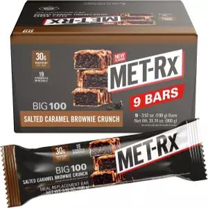 METRx 빅 00 단백질 바 식사 대용 30G 솔티드 카라멜 브라우니 크런치 9 카운트 352 온즈 포장은 다를 수