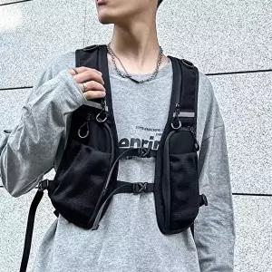 라이딩 체스트백 포켓 가슴 앞가방 힙색 등산 낚시-WFNUHWQ