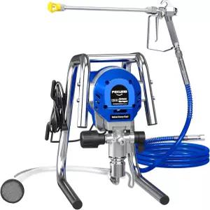 POXURIO 1200W 무공해 페인트 분무기 연장봉이 있는 3300PSI 고효율 전기 가정용 외장 및 인테리어용 무광