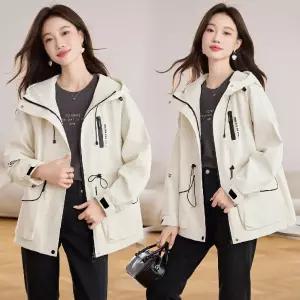 여자 트렌치코트 코트 가을 캐주얼 쇼트 트렌치 재킷 원픽3