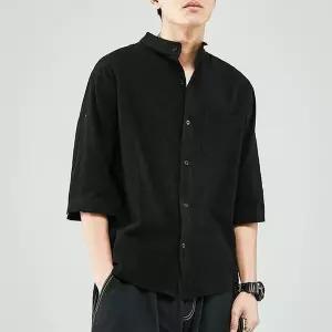 [더블디] 남성 여름 린넨 차이나카라 시원한 셔츠 IS-JK25 (11685111A)