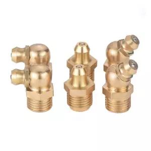 그리스 유두 5PCS 황동 계량 남성 실 스트레이트 엘보우 타입 오일 저크 피팅(90도 M8x1) 5 pcs Straight M6x1