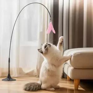[하프클럽/알티피아]고양이 낚시대 깃털 장낫감 스탠드 놀잇감
