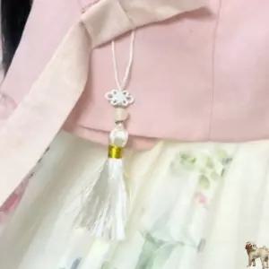 꿀이맘 전통 노리개 화이트 한복노리개 한복맞춤