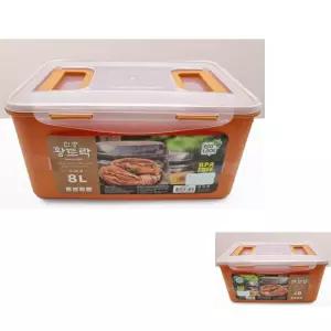 뮤 황토락 반찬통 용기 밀폐 김장 된장 양념통 8리터 진공 김 항아리 고추장