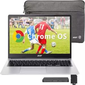 Acer 크롬북 315 15.6인치 FHD 노트북 인텔 셀러론 N4500 4GB LPDDR4 RAM 스토리지 64GB eMMC+256GB 도킹