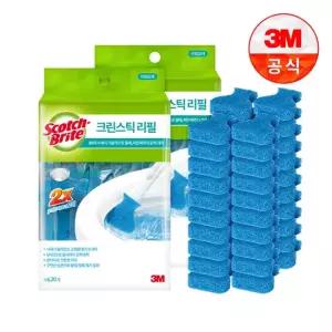 [3M]크린스틱 올인원 변기청소 리필 20입 2개총 40입
