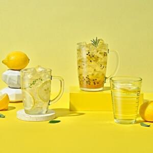 글라스락 내열강화 스트라이프 머그컵 480ml 4개 세트