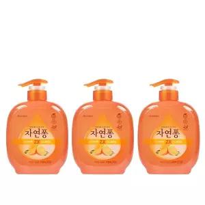 자연퐁 주방세제 오렌지 용기, 490ml, 3개