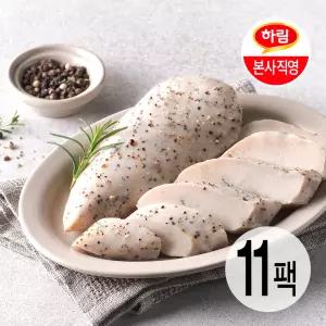 하림 수비드 닭가슴살 블랙페퍼 100g 11팩