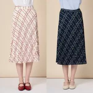 [BCBG] 프린팅 플리츠 밴딩 스커트 B3S2S205